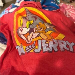 Tom and Jerry Women's Red Graphic Tee
